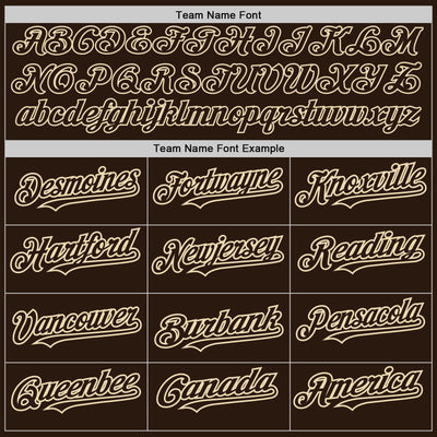 Custom Brown Cream-Brown Pinstripe Authentic Split Fashion Baseball Jersey