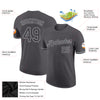 Custom Steel Gray Gray Performance T-Shirt