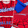 Custom Red White-Royal 3D Pattern Design Spider Performance T-Shirt