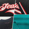 Custom Teal Orange-White Mesh Authentic Throwback Baseball Jersey