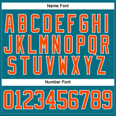 Custom Teal Orange-White Hockey Lace Neck Jersey