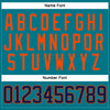 Custom Teal Navy-Orange Hockey Jersey