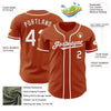 Custom Texas Orange White Authentic Baseball Jersey