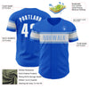 Custom Thunder Blue White-Light Blue Authentic Baseball Jersey