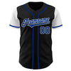 Custom Black Royal-White Authentic Two Tone Baseball Jersey