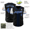 Custom Black Royal-White Authentic Two Tone Baseball Jersey