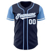 Custom Navy White-Light Blue Authentic Two Tone Baseball Jersey