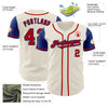 Custom Cream Red-Royal Authentic Two Tone Baseball Jersey