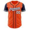 Custom Orange White-Navy Authentic Two Tone Baseball Jersey