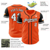 Custom Orange White-Black Authentic Two Tone Baseball Jersey