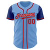 Custom Light Blue Red-Royal Authentic Two Tone Baseball Jersey