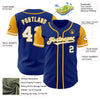 Custom Royal White-Gold Authentic Two Tone Baseball Jersey