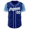 Custom Royal White-Light Blue Authentic Two Tone Baseball Jersey