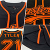 Custom Black Orange Authentic Sleeveless Baseball Jersey