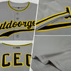 Custom Gray Black-Gold Authentic Sleeveless Baseball Jersey