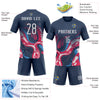 Custom Navy White Fluid Sublimation Volleyball Uniform Jersey