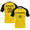 Custom Yellow Black Geometric Shape Sublimation Volleyball Uniform Jersey