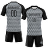 Custom Silver Black Geometric Shape Sublimation Volleyball Uniform Jersey