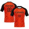 Custom Orange Black Line Sublimation Volleyball Uniform Jersey