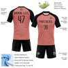 Custom Light Pink Black-White Geometric Shape Sublimation Volleyball Uniform Jersey