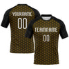 Custom Gold White-Black Geometric Shape Sublimation Volleyball Uniform Jersey