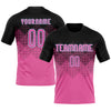 Custom Pink Black-Light Blue Geometric Shape Sublimation Volleyball Uniform Jersey