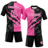 Custom Graffiti Pattern Pink-Black Scratch Sublimation Volleyball Uniform Jersey