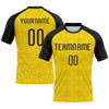 Custom Gold Black-White Geometric Shape Sublimation Volleyball Uniform Jersey