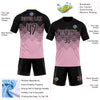 Custom Light Pink Black Geometric Shape Sublimation Volleyball Uniform Jersey