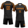 Custom Black Bay Orange Animal Print Sublimation Volleyball Uniform Jersey