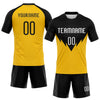 Custom Yellow White-Black Line Sublimation Volleyball Uniform Jersey