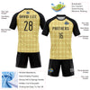 Custom Neon Yellow Black-White Geometric Shape Sublimation Volleyball Uniform Jersey