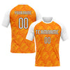 Custom Orange White-Black Lines And Dots Sublimation Volleyball Uniform Jersey