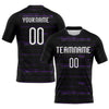 Custom Black White-Purple Bright Lines Sublimation Volleyball Uniform Jersey