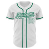 Custom White Kelly Green Authentic Baseball Jersey