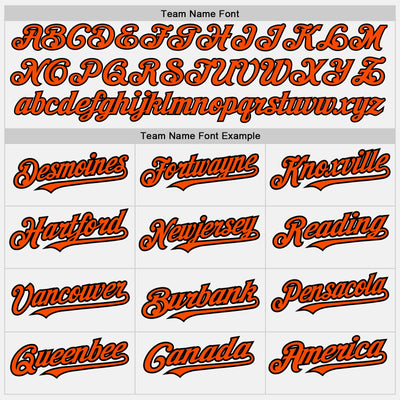 Custom White (Black Orange Pinstripe) Orange-Black Authentic Baseball Jersey