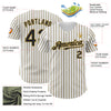 Custom White (Black Old Gold Pinstripe) Black-Old Gold Authentic Baseball Jersey