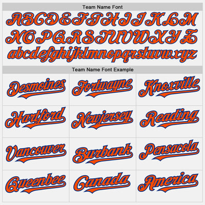 Custom White (Royal Orange Pinstripe) Orange-Royal Authentic Baseball Jersey