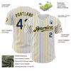 Custom White (Royal Yellow Pinstripe) Royal-Yellow Authentic Baseball Jersey