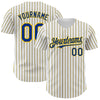 Custom White (Royal Yellow Pinstripe) Royal-Yellow Authentic Baseball Jersey