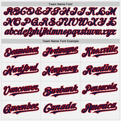 Custom White (Navy Red Pinstripe) Navy-Red Authentic Baseball Jersey