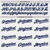 Custom White (Navy Gray Pinstripe) Navy-Gray Authentic Baseball Jersey