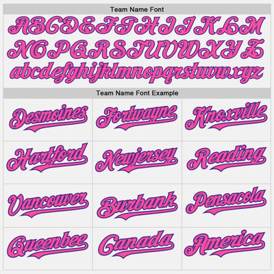 Custom White (Purple Pink Pinstripe) Purple-Pink Authentic Baseball Jersey