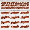 Custom White (Brown Orange Pinstripe) Brown-Orange Authentic Baseball Jersey