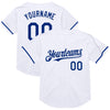 Custom White Royal Mesh Authentic Throwback Baseball Jersey