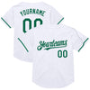 Custom White Kelly Green Mesh Authentic Throwback Baseball Jersey