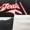 Custom White Black Crimson-Cream Mesh Authentic Throwback Baseball Jersey