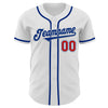 Custom White Red-Royal Authentic Baseball Jersey