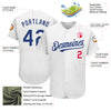 Custom White Royal-Red Authentic Baseball Jersey