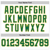 Custom White Kelly Green-Gold Mesh Authentic Football Jersey